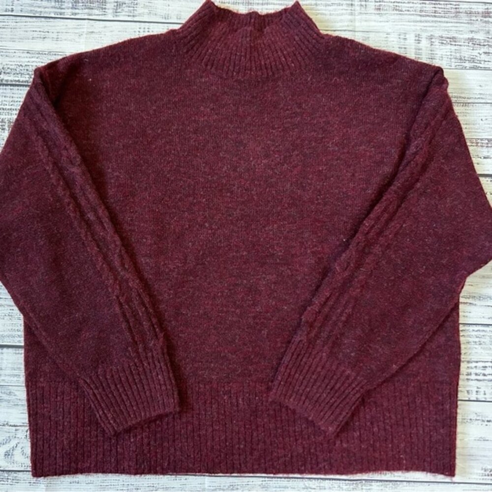 LC Lauren Conrad Maroon Knit Pullover NWT